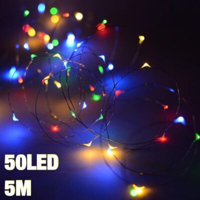 50LED dekoratiiv jõulutuled värviline 5M