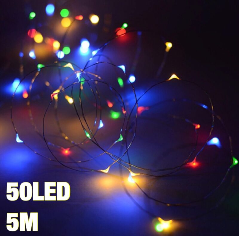 50LED dekoratiiv jõulutuled värviline 5M