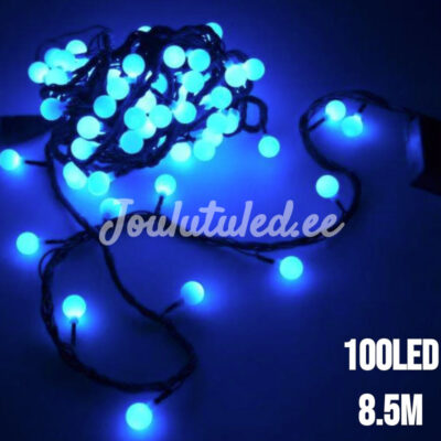 100LED pallikujulised tuled sinine 8.5M