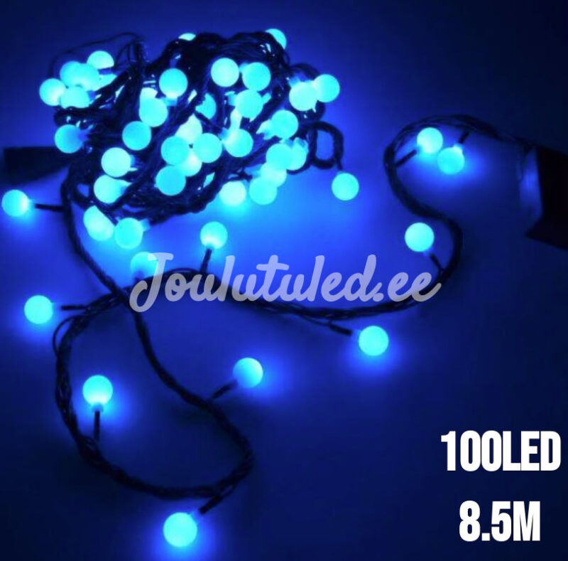 100LED pallikujulised tuled sinine 8.5M