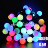 100LED pallikujulised tuled värviline 8.5M