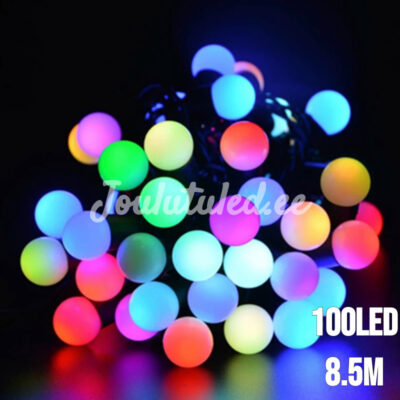 100LED pallikujulised tuled värviline 8.5M