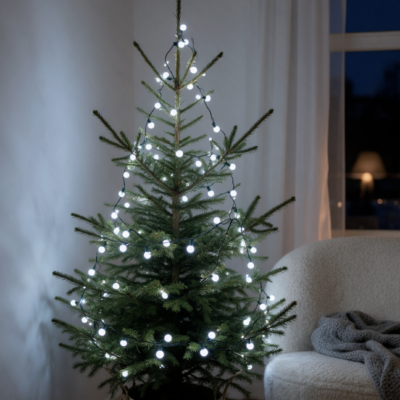 100LED pallikujulised tuled külm valge 8.5M