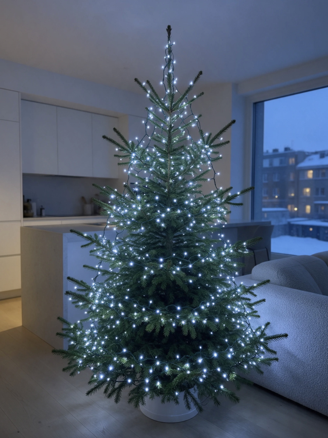 300LED jõulutuled külm valge 22M