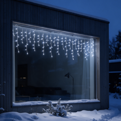 100LED valguskardin külm valge 5.5M