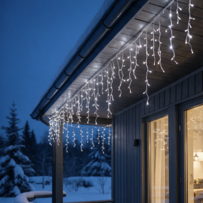 200LED valguskardin külm valge 9.5M