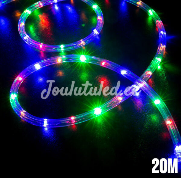 Dekoratīvas LED gaismas krāsainas 20 m