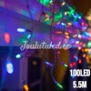 100LED valguskardin värviline 5.5M