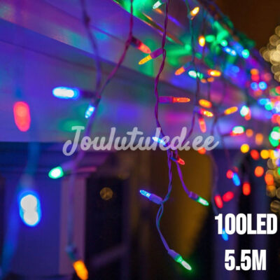 100LED valguskardin värviline 5.5M