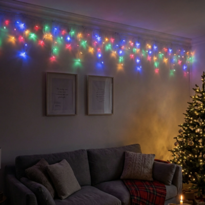 100LED valguskardin värviline 5.5M