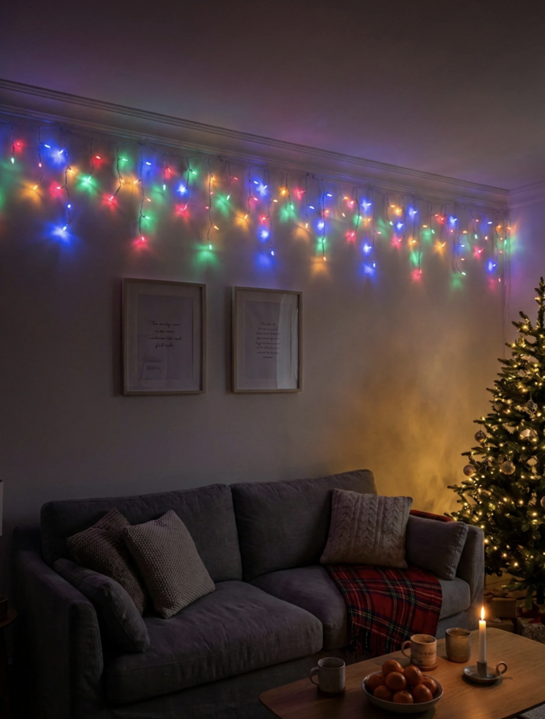 100LED valguskardin värviline 5.5M