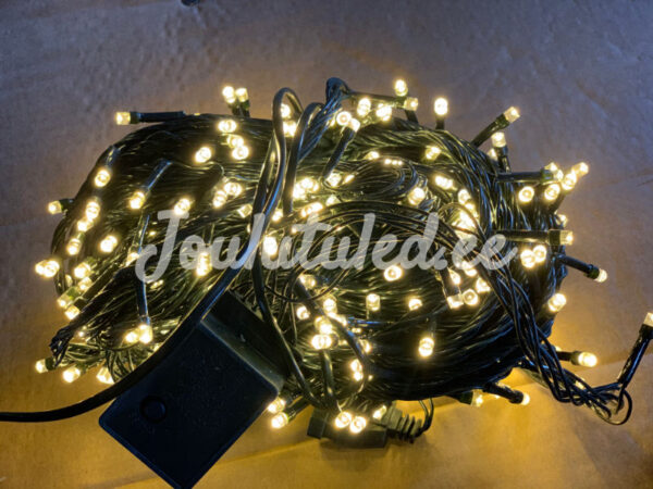 100LED kalėdinės lemputės šilta balta 8M - Image 2