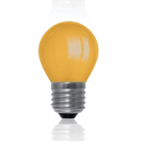 LED Pirn 1W G45 E27 kollane