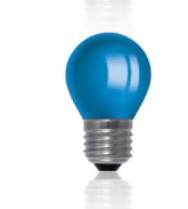 LED Pirn 1W G45 E27 hele sinine