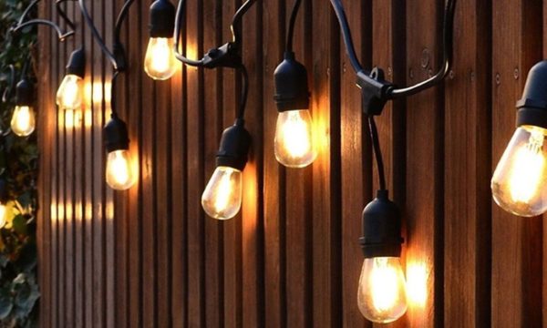 LED lempučių girlianda su pakabinamais lizdais 21,5M 40 lizdų (be lempučių)