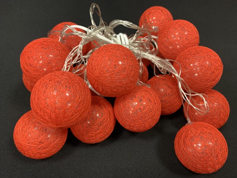 20LED Jõulupallid Cotton Balls 5M punased - Image 2