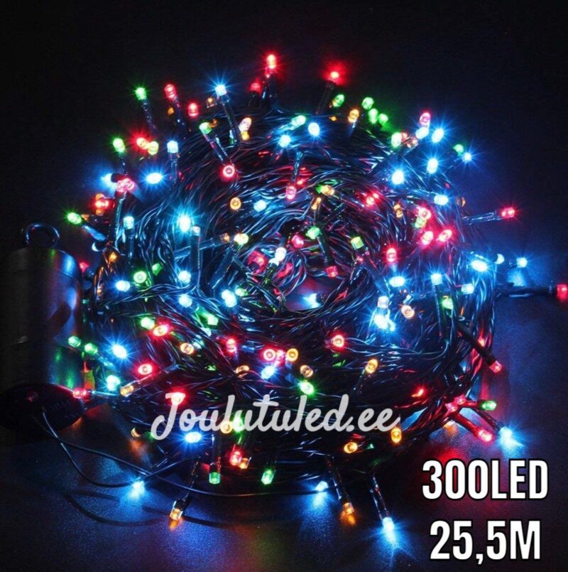 300LED jõulutuled värviline 25.5M