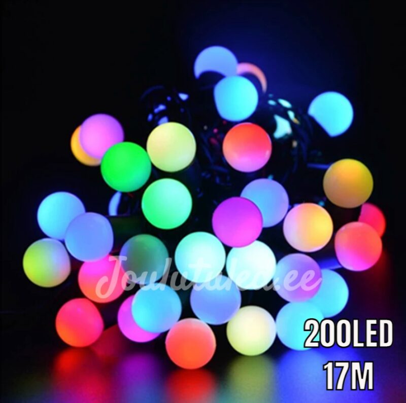 200LED pallikujulised tuled värviline 17M