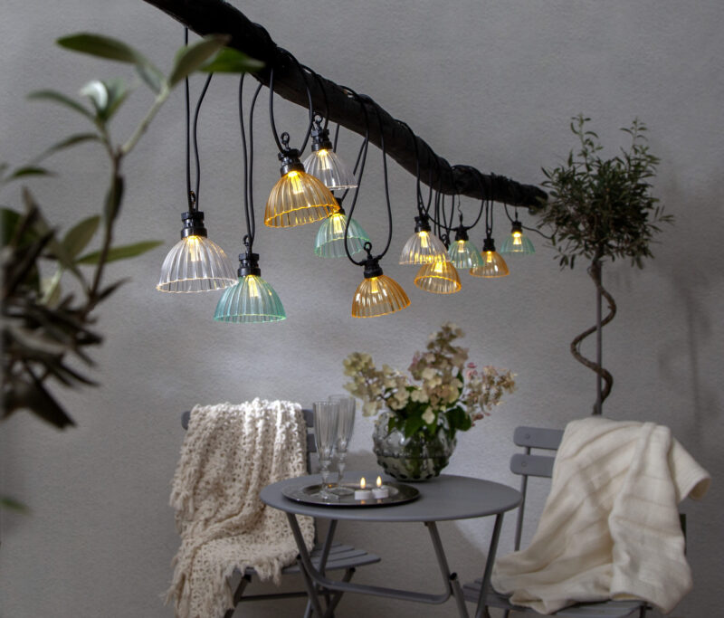 LED Lambikett Shade värviline 9.95M 12 lampi