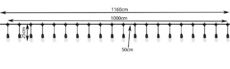 LED lambiketi komplekt rippuvate pesadega 10M 20 PIRNI - Image 3