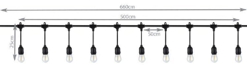 LED lambiketi komplekt rippuvate pesadega 5M 10 PIRNI - Image 3
