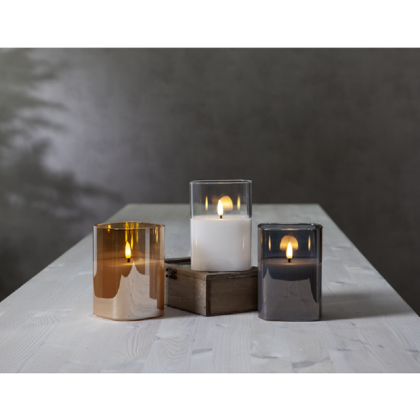 Vaska svece LED Flamme melna 12.5cm - Image 3