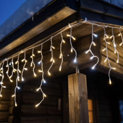 300LED valguskardin soe valge+külm valge VILKUV 14.5M