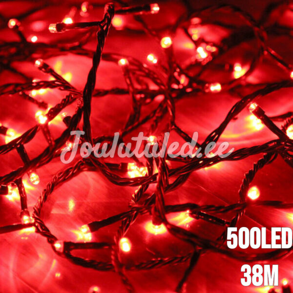 500LED Ziemassvētku gaismas sarkans 38M
