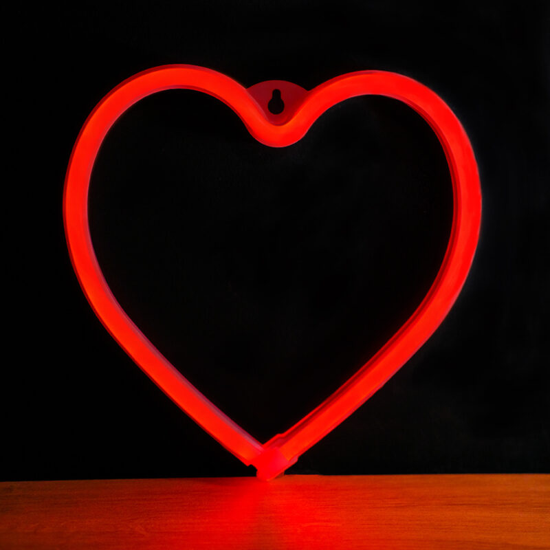 Neon LED Light punane 20*21 cm USB/patareidega - Image 2
