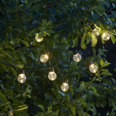 LED Lambikett 3.8M 10 lampi päikesepatareiga