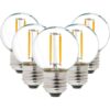LED Pirn 1W G45 E27 soe valge filament läbipaistev