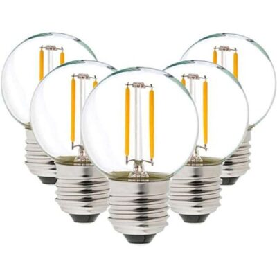 LED Pirn 1W G45 E27 soe valge filament läbipaistev