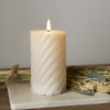 Vahaküünal LED Flamme Swirl beež 15cm