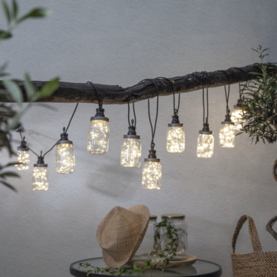 LED valguskett purgikujuliste valgustitega 9.5M 10 lampi