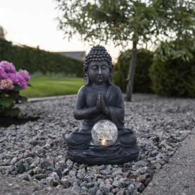 Dekoratiivne Buddha 27CM päikesepaneeliga