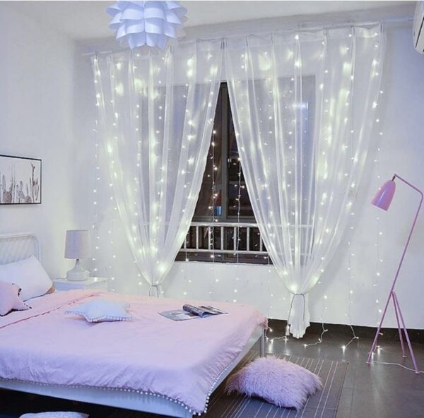 300LED gaismas aizkari auksti baltas gaismas 3Mx3M