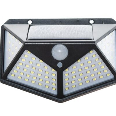 LED-prožektor 100LED liikumisanduriga 13.5x10CM 7W päikesepaneeliga