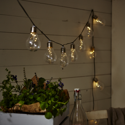 LED valguskett Chania 3.8M 10 lampi päikesepatareiga
