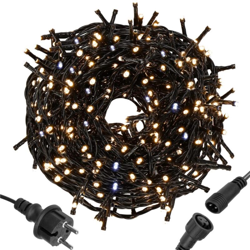 1000LED jõulutuled soe valge + vilkuva külma valgega 61.5M - Image 2