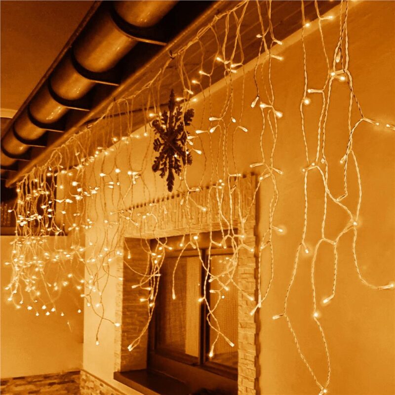 300LED valguskardin soe valge 14.5M + juhtimise pult