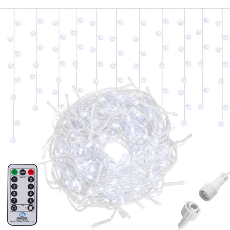 300LED valguskardin valge 14.5M + juhtimise pult - Image 2