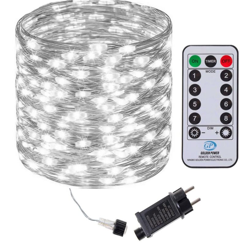 500LED dekoratiiv micro-led jõulutuled külm valge 53M + juhtimispult - Image 3