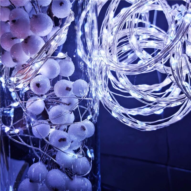 500LED dekoratiiv micro-led jõulutuled külm valge 53M + juhtimispult - Image 4