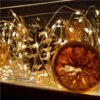 480LED dekoratiiv micro-led jõulutuled soe valge 51M + juhtimispult