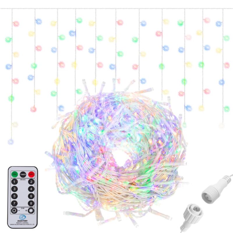 500LED valguskardin värviline 22.5M + juhtimise pult - Image 2