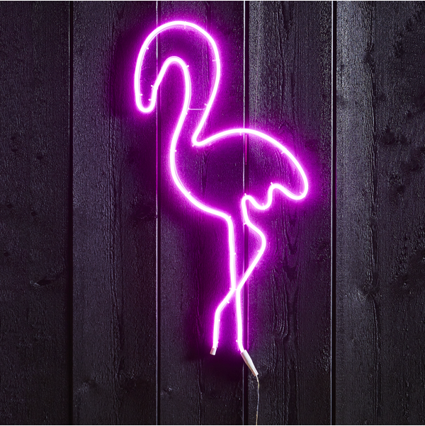 Neoon LED Roosa Flamingo seinakuju