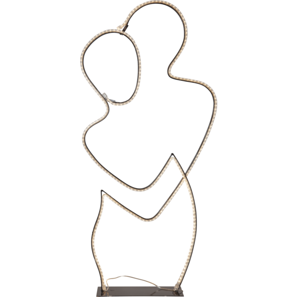 LED Dekoratiivne kuju mees kaunistab naist, minimalistlik Skandinaavia stiil