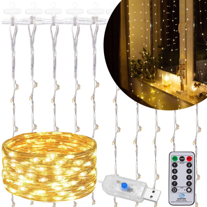Valgusribad 300LED soe valge 3Mx3M - Image 2