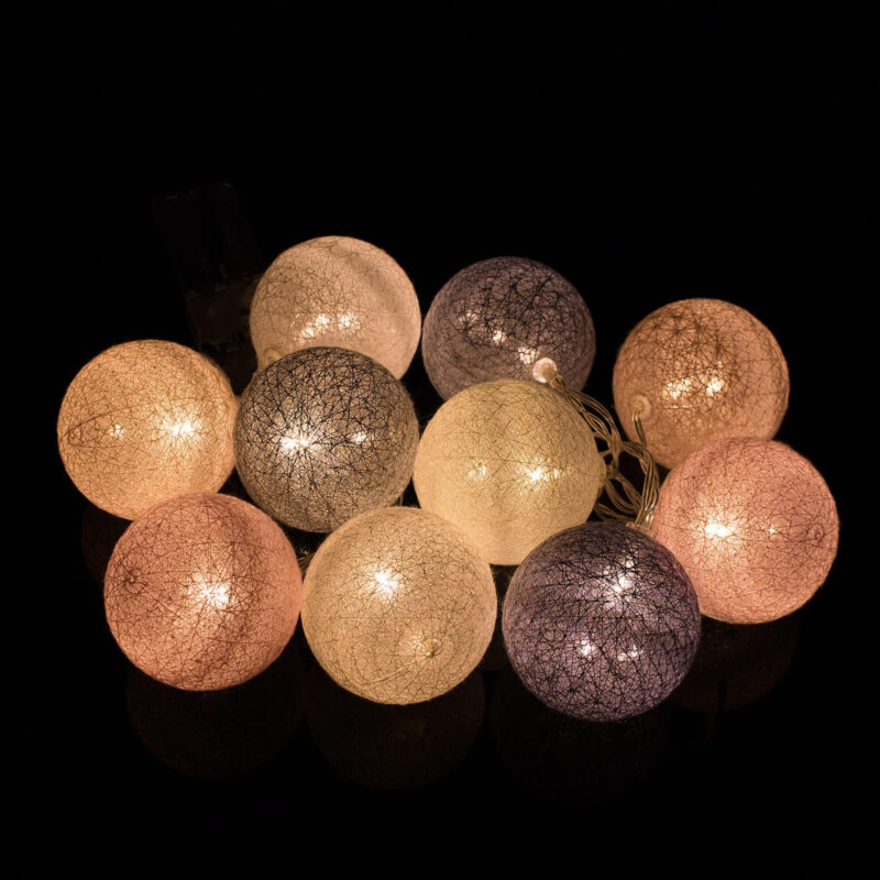 LED Dekoratiivne Valguskett Värviliste Pallidega 2.1M 10LED patareidega - Image 4