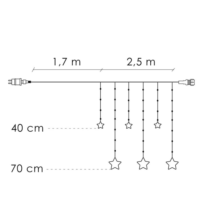 LED valguskardin "Tähekesed" külm valged 138LED 4.2M - Image 5